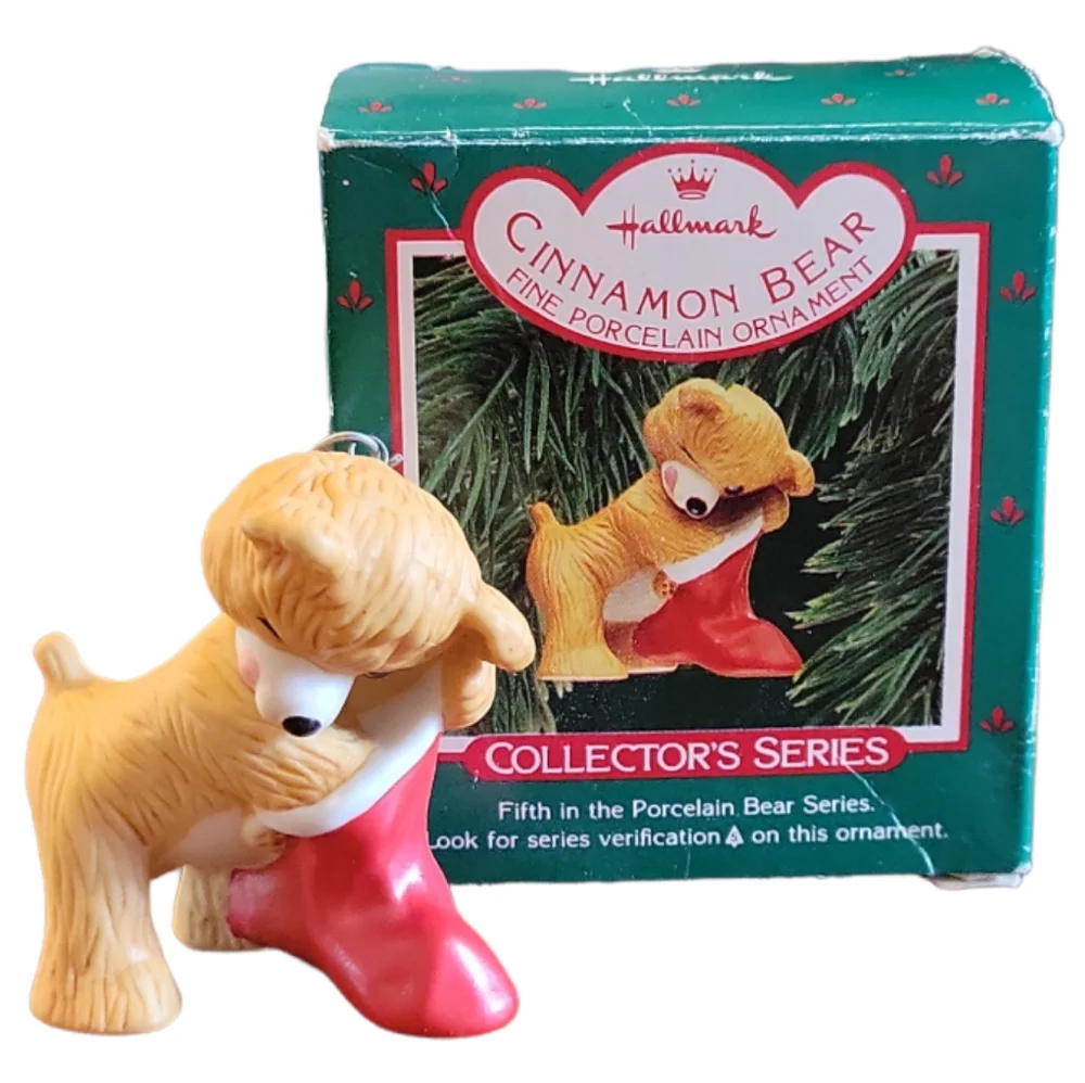 Vtg 1987 Hallmark 5th Collector's Series Keepsake Ornament Cinnamon Bear